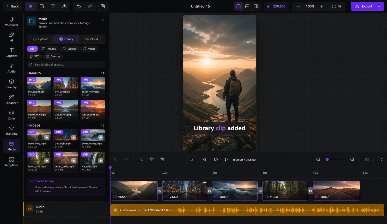 Media library product screenshot