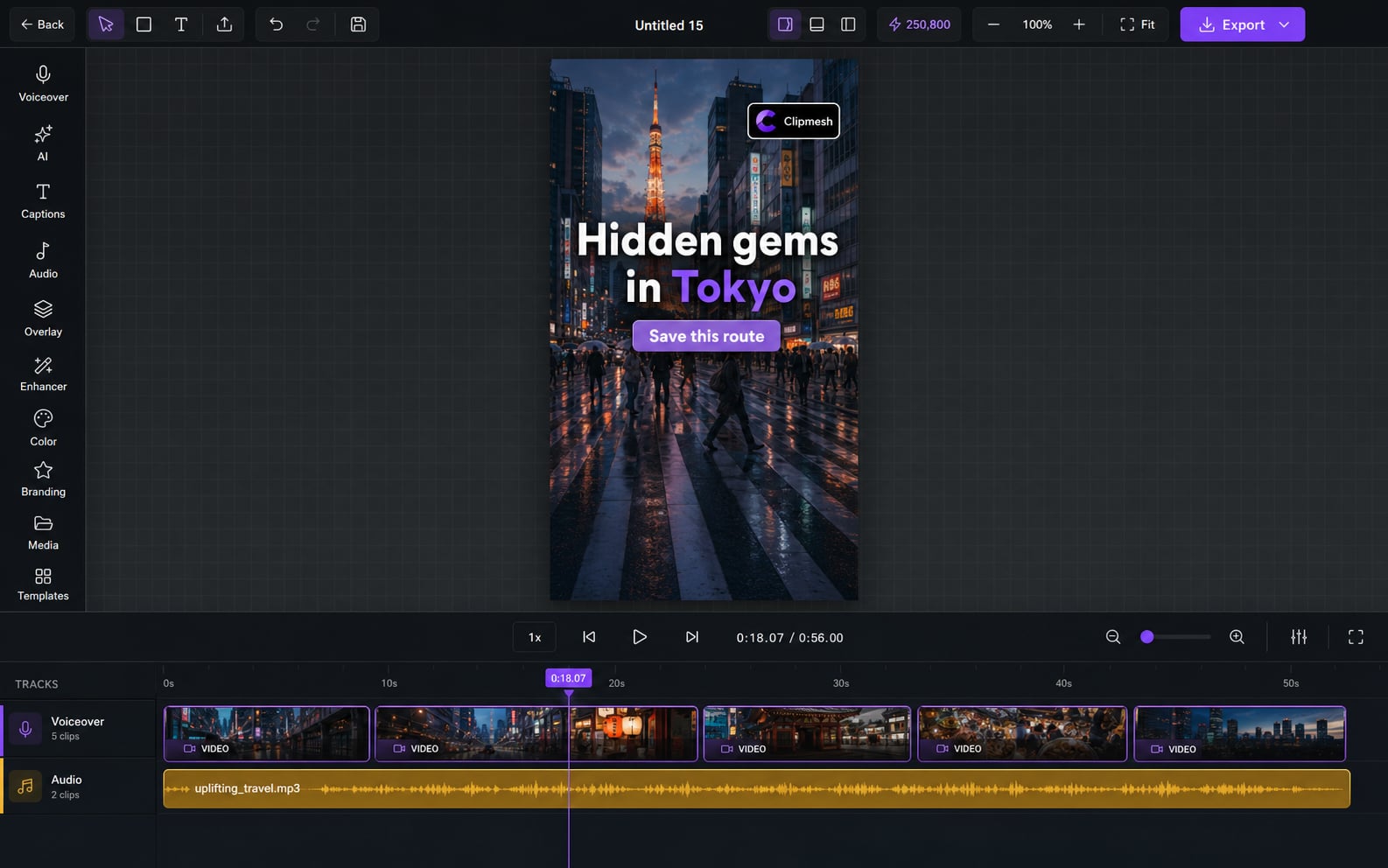 Multi-track timeline product screenshot