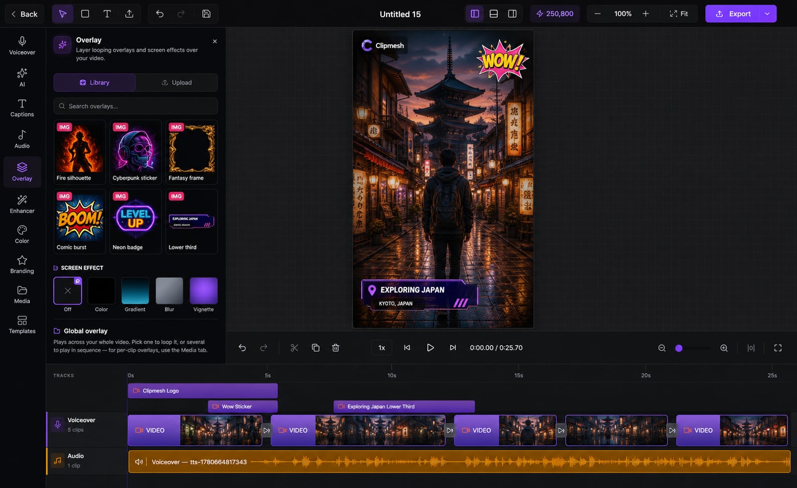 Overlays & stickers product screenshot